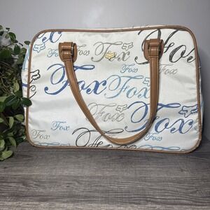 Vintage Y2K Fox Racing Duffle Bag Logo Print Nylon Travel Weekender Bag